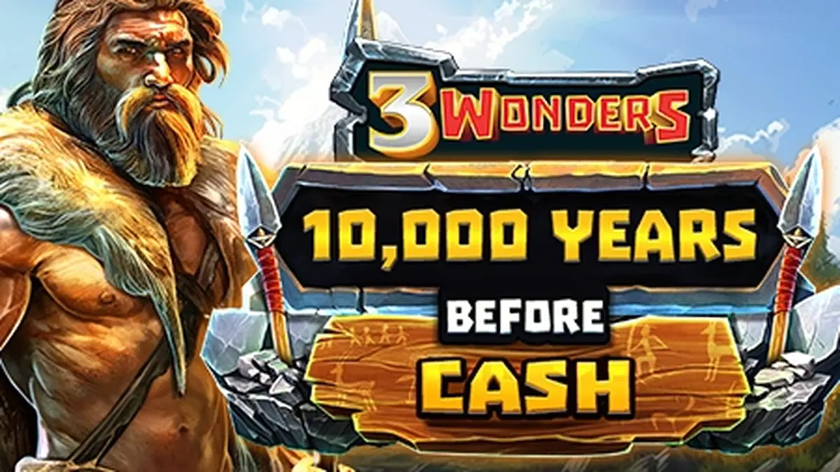 Tampilan visual slot 10,000 Years Before Cash dengan nuansa kuno