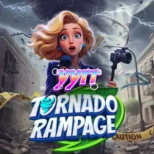 Tampilan visual grid berbentuk corong pada slot Tornado Rampage